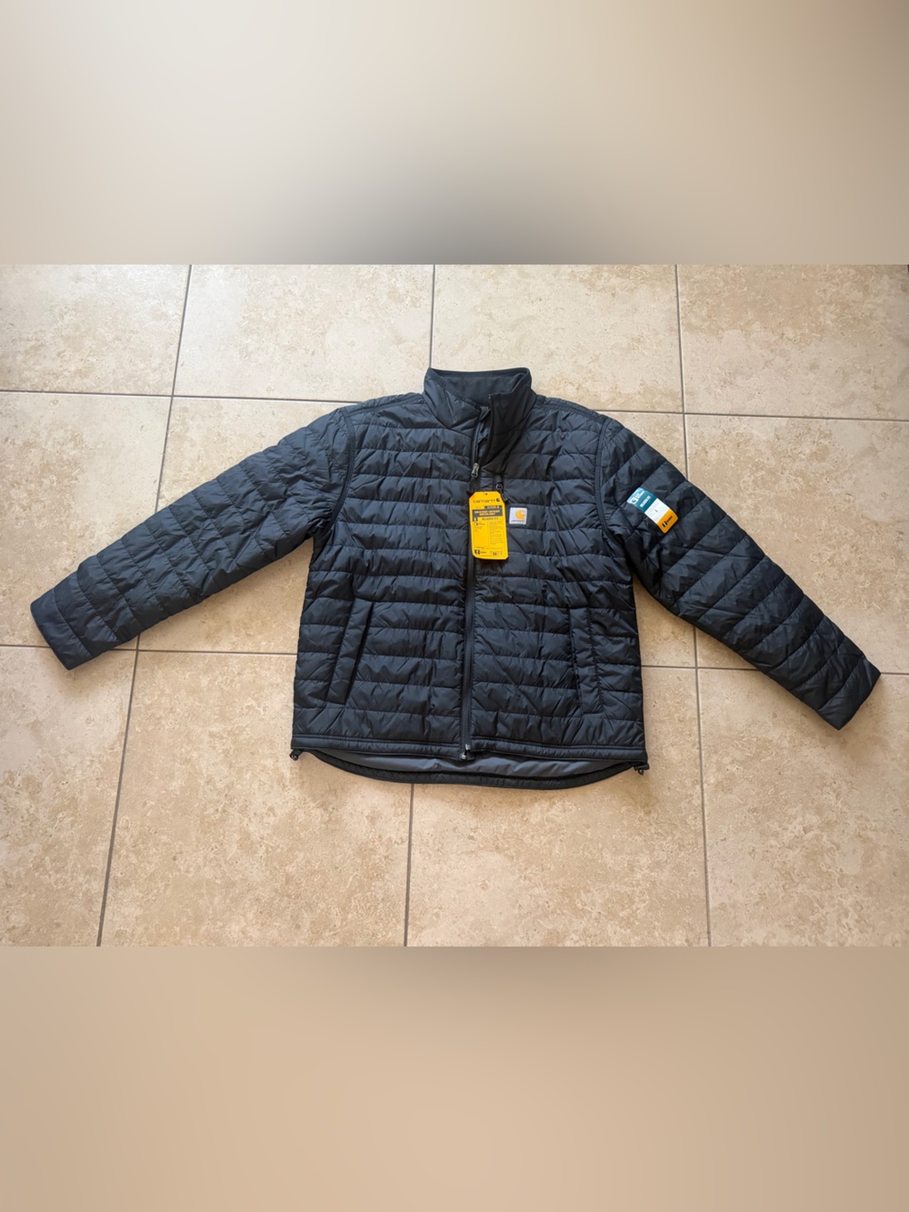 Carhartt Black Rain Defender Lightweight Insulated Jacket -Large
